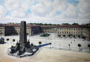 'Obelisk upamiętniający oficerów rosyjskich, poległych w walce z powstańcami w 1831r.'